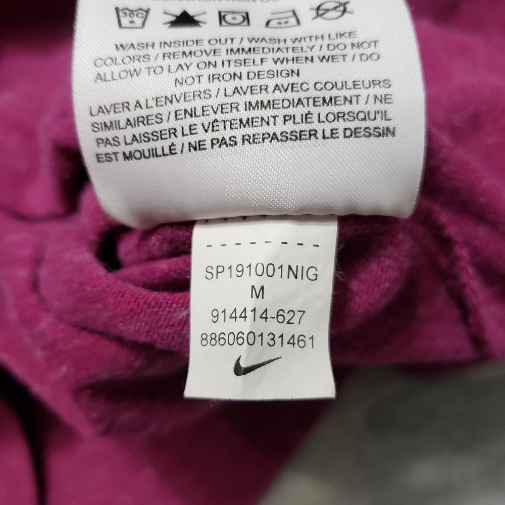 Nike Sweatshirt Womens Medium Purple Pullover Hooded Gym Fitness - Picture 6 of 10